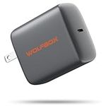 Wolfbox 65W Type-C PD Charge Compatible with Jump Starter, Fast Charging, Universal Compatibility
