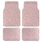 Ambesonne Floral Car Mat Set of 4, 