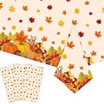 Fall Party Table Cloths Party Tablecloth, Thanksgiving Plastic Tablecloth Maple Leaves Table Cover Rectangular Party Table Cover for Autumn Party Decorations Thanksgiving Party Supplies,274x137cm