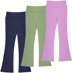 BIG ELEPHANT Girls Flare Leggings Kids Bell Bottoms High Waisted Bootcut Yoga Dance Flared Pants