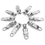 10-Pack Panic Snap for Paracord - Nickel Plated Quick Release Panic Snap with Fixed-Eye for Get Back Whips
