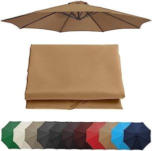 Auvent De Remplacement Pour Parasol 2m/2,7m/3m, 6 Baleines/8 Baleines Toile De Rechange Pour Parasol Déporté, Housse De Rechange Pour Parasol De Jardin Terrasse Plage (auvent Seulement) ( Color : Khak
