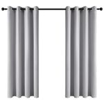 Topfinel Blackout Curtains for Bedroom Light Grey Curtains for Living Room Eyelet Thermal Insulated Kitchen Curtains for Windows W117 x L137 CM,2 Panels