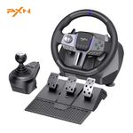 PXN V9 Gen2 Racing Wheel - Steering Wheel Driving Wheel 270°/ 900° Degree Vibration Gaming Steering Wheel with Shifter and Pedal for PS4,PC,PS3,Xbox Series X|S, Xbox One