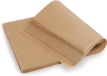 50 Sheets 20 * 30cm Brown Pre-Cut Baking Parchment Paper Sheets for Kitchen Cooking Pastries Catering Use Non-Stick Unbleached Dual-Sided Siliconized Recyclable Oven Safe Baking Paper Sheets