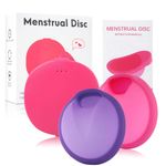 PATILWON 2Pack Reusable Menstrual Disc Kit, Medical Grade Silicone Menstrual Cups, BPA-Free Comfortably Period Cup High Capacity - Use Up to 12 Hours