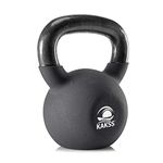 Kakss Half Coating Neoprene Kettlebell (Black, 16 KG) (PROUDLY MADE in INDIA)