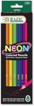 BAZIC Products Colored Pencils 8 Neon Color, Fluorescence Coloring Pencil Set for Art Drawing Sketching, Gift for Artist Adult (8/Pack), 24-Packs
