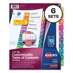 Avery® Ready Index Custom TOC Binder Dividers