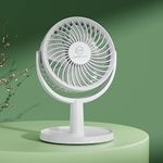 Small USB Desk Fan, 4 Speeds Portable Table Personal Fans, 310° Adjustment Mini Fan, Big Airflow, Quiet, Lightweight, Cooling Electric Fan,  4-inch, Easy to Clean, for Home Office Bedroom