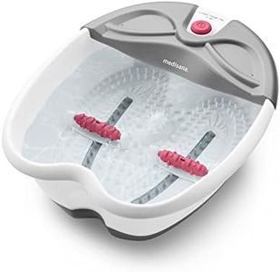 Medisana FS300 spa para pies con masaje de zonas reflejas, baño de pies eléctrico, función de mantener el calor, baño de pies con masaje y calefacción, para pies grandes y un agradable masaje de pies