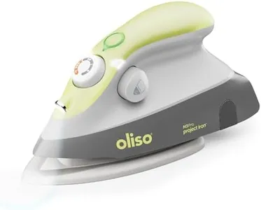 Oliso M3Pro Project Steam Iron with Solemate - for Sewing, Quilting, Crafting, and Travel | 1000 Watt Ceramic Soleplate Steam Iron | Pistachio