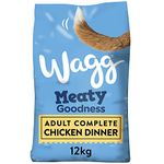 Wagg Meaty Goodness Complete Dry Adult Dog Food Chicken Dinner 12kg - Meaty Ingredients Come 1st