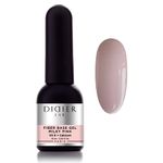 Didier Lab - Premium Fiber Gel Base Coat Nail Polish - Milky Pink - Nail Strengthener with Vitamins - Long Lasting Nail Gel - Soak off Gel Polish - LED UV Gel Nail Polish 10ml