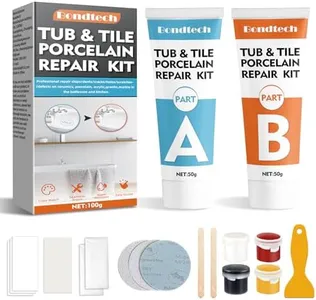 Porcelain Repair Kit, White Bathtub & Tile Repair Kit, for Tub, Enamel, Fiberglass, Acrylic, Porcelain, Ceramic, Marble, Granite, Chips, Dents, Cracks, Hole (XBG-002)