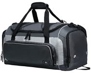 MIER Gym Bag for Men Large Sports Bags Travel Duffle Holdall with Shoe Compartment for Weekender Overnight Workout, 60L (Dark Gray)