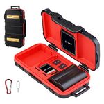 SD Card Holder,Camera Battery Case Holder and Memory SD TF CF Card Case Waterproof Camera Battery Holder for LP-E6 /LP-E8 /LP-E10 /LP-E12 /LP-E17 /NP-FW50 /NP-W126 /NP-BX1 /EN-EL14 /EN-EL15 /NB-11L