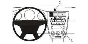 Brodit Proclip Mounting Platform for Jeep Chrysler Compass Models from 2007-2009 - Attaches to Central Air Vent (For Left-Hand Drive Cars Only)