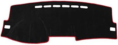 X AUTOHAUX Car Dashboard Cover Nonslip Black Red Dash Mat Pad for 2007-2013 Toyota Corolla