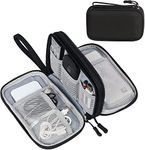 FYY Electronic Organizer, Travel Cable Organizer Bag Pouch Electronic Accessories Carry Case Portable Waterproof Double Layers All-in-One Storage Bag for Cable, Cord, Charger, Phone, Earphone Black