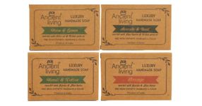 Ancient Living Luxury Handmade Moisturizing | Deep Cleansing | Exfoliating Bathing Organic Soaps Hydrating | Daily Use Suitable For Dry Skin - 4 Soaps - 100 gm Each