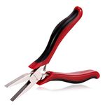 SPEEDWOX Flat Nose Pliers Micro Chain Nose Pliers 4.5 Inches Duck Bill Fine Pliers Smooth Jaws Needle Nose Mini Precision Jewelry Making Tool with Spring Craft Beading Chrome Vanadium Steel