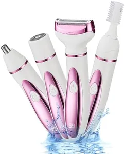 Vacto Upgraded 4 in 1 Electric Razor for Women, Portable Shaver With Digital LED Battery Display, Rechargeable Trimmer for Face, Arm, Body, Legs, Underarm, Bikini