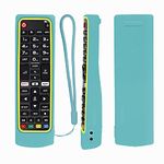 YiBiChin Protective Silicone Remote Case for LG Smart TV AKB75095307 AKB75095308 AKB75375604 AKB74915324 Remote Control, Shockproof, Washable, Skin-Friendly Remote Cover with Loop (Glow Blue+Yellow)