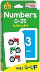 School Zone - Numbers 0-25 Flash Cards - Ages 4 to 6, Preschool, Kindergarten, Math, Addition, Subtraction, Numerical Order, Counting, and More