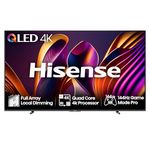 Hisense 100 Inch 144Hz 4K QLED Smart Gaming TV 100E7NQTUK PRO - Full Array Local Dimming, Dolby Vision Atmos, Freesync, Subwoofer, Vidaa OS with Freely, Youtube, Netflix and Disney+ (2024 Model)