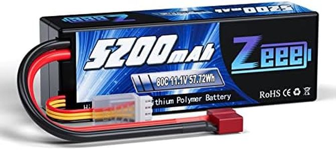 Zeee 3S Lipo Battery 5200mAh 11.1V 80C RC Battery Hard Case with Deans Connector for RC Car Boat Truck Helicopter Airplane Racing Models