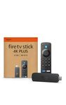 Amazon Fire TV Stick 4K Plus streaming device, supports Wi-Fi 6, Dolby Vision/Atmos, HDR10+, find TV programmes faster with Alexa+
