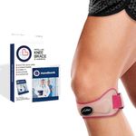 Dr. Arthritis Doctor Developed Patella Tendon Strap/Knee Strap/Brace And Handbook —Patellar Tendonitis (Jumper’s Knee), Pfps (Runner’s Knee), Itbs, Chondromalacia, Patellar Tracking (Pink, Single)