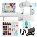 Mini Sewing Machine for Beginners Adult, 48-Piece Portable Sewing Machine, Dual Speed Small Sewing Machine, Adults and Kids Sewing Machine, Travel Beginner Sewing Machines with Sewing Kit and Book