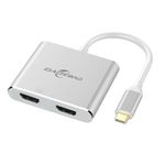 USB C to Dual HDMI Adapter, GADEBAO USB Type C to 2 HDMI Converter, USB C Dongle with 2 HDMI Thunderbolt 3 Dual Monitor HDMI Compatible for MacBook Pro Air,Surface Pro 7,Dell XPS 13/15,iPhone 15 etc