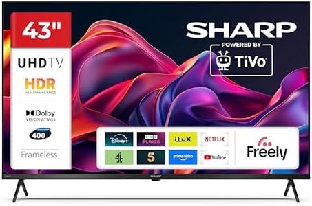 Sharp 43-inch 4K Ultra HD QLED Smart TV Dolby Vision Dolby Atmos HDMI 2.1 with eARC 43GK4345K Freely Included (GK Series)