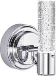 Westinghouse 6307600 Cava One-Light LED Indoor Wall Fixture, Chrome Finish with Bubble Glass, 1 Pack, Silver