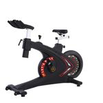 Let's Play® Commercial Spin Bike Magnetic Gear Exercise Cycle with 28 kg Heavy-Duty Flywheel, Comfortable Seat, Silent Belt Drive, Mobile Holder for Cardio Training and Workout at Home Gym