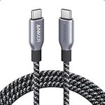 Anker Prime USB C to USB C Cable, 240W Fast Charging Cord, Upcycled-Braided Nylon with 100-Year Bend Durability for iPhone 16 Series, MacBook, Galaxy S24(6 FT)