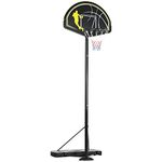 SPORTNOW Portable Height Adjustable Basketball Hoop and Stand w/Sturdy PE Backboard and Weighted Base, Wheels, 2.3-3m