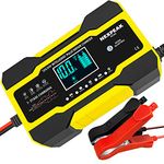 10-Amp Car Battery Charger, 12V and 24V Smart Fully Automatic Battery Charger with Temperature Compensation for Car Truck Motorcycle Marine Lead Acid Batteries