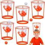 HyDren Head Hoop Basketball Party Game Set for Kids and Adults Carnival Game Portable Adjustable Basket Net Headband with Balls for Birthday Carnival Office Indoor Outdoor Activity Fun Gift (66 Pcs)