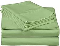 4PC Sheets for RV's & Campers, 15 Inch Deep Pocket, 600TC-Sage, 48"x75" RV Three Quarter.