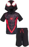 Marvel Spider-Man Miles Morales Toddler Boys Athletic Graphic T-Shirt Mesh Shorts Miles Morales 5T
