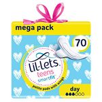 Lil-Lets Teens Day Pads X 70, Petite Towels For Girls & Teenagers, With Wings, For Light to Medium Flow, Unscented, Soft & Breathable, First Period Sanitary Towels, 5 Packs of 14 Pads - Bulk Pack