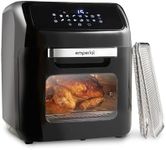 Emperial 12L Air Fryer Oven 1800W with Rotisserie, Dehydrator, Digital Display, Timer, 12 Pre-Set Modes and Adjustable Temperature Control for Healthy Oil Free & Low-Fat Cooking