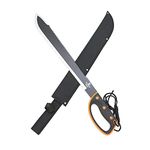 Snake Eye Tactical Full Tang Fixed Blade Machete w/ Sheath Outdoors Hunting Camping Fishing... (Orange)