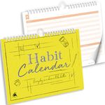 Clever Fox Habit Calendar – Inspirational Habit Tracker for Atomic Habits – Colorful Habit & Goal Planner Journal to Boost Productivity & Become Your Best Self – 24 Months, 25.5 x 20.5cm - Yellow