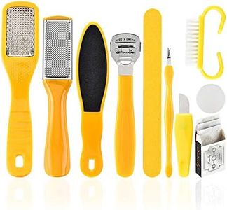 10 in 1 Foot Scrubber Professional Pedicure Tools Kit Rasp Foot File Callu Remover Set Feet Exfoliating Scrubber Cleaner for Men Women Salon