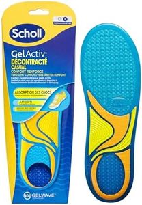 Scholl Semelles GelActiv Décontracté pour chaussures hommes - Un confort renforcé par la mousse à mémoire de forme et la technologie GelWave tout au long de la journée - Taille 40 à 46,5